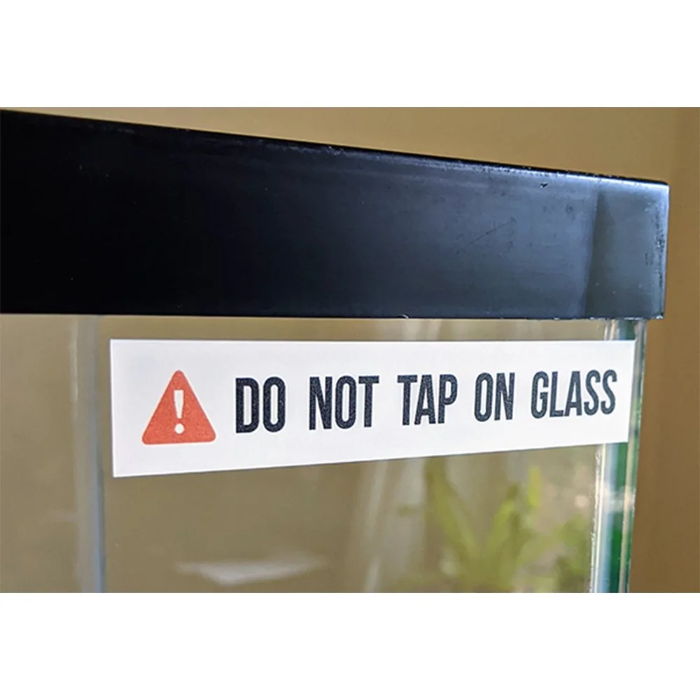 Do Not Tap and Do Not Touch Vinyl Decals — Aquarium Vinyl